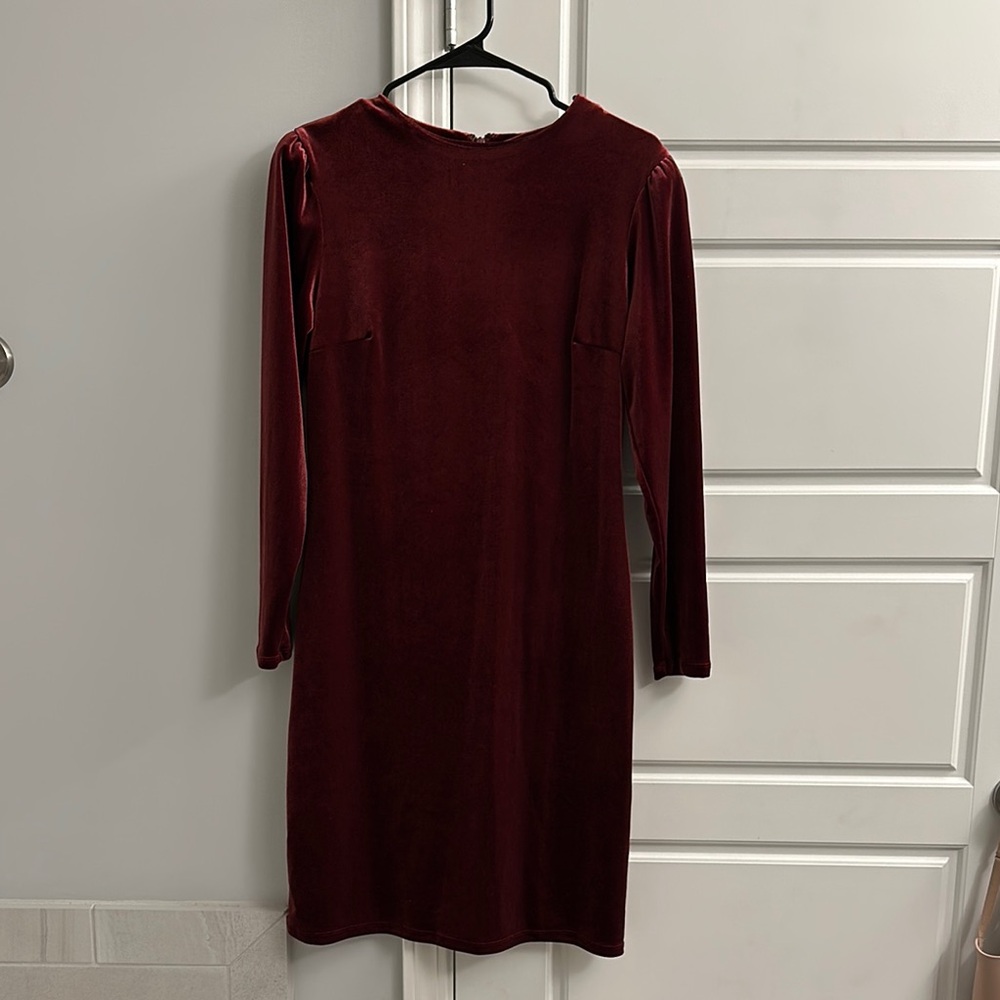 A New Day Red Sheath Dress with Long Sleeves for Cocktail